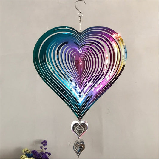 TranceChime - 3D Rotating Wind Chimes Flowing Light Effect Hanging Art Ornament